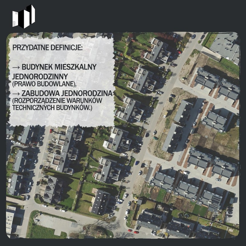 PLAN ZABUDOWY - TEREN ZABUDOWY MIESZKANIOWEJ JEDNORODZINNEJ - SATELITA