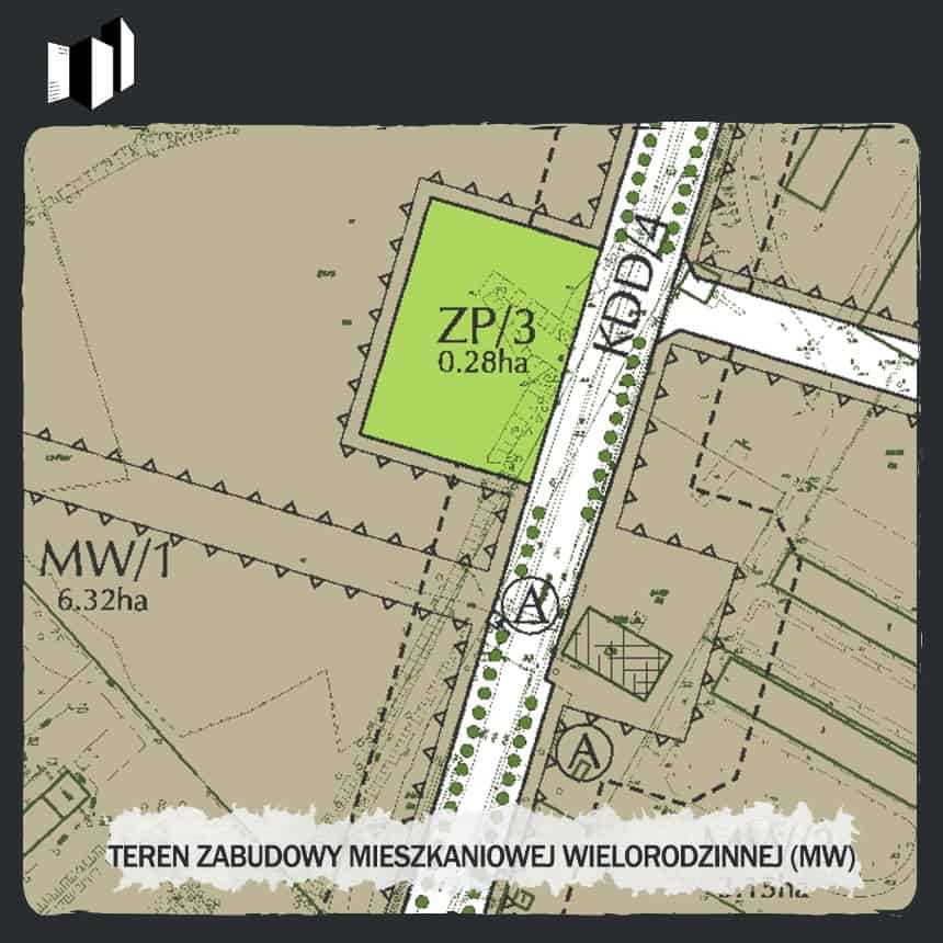 PLAN ZABUDOWY - TEREN ZABUDOWY MIESZKANIOWEJ WIELORODZINNEJ - MPZP