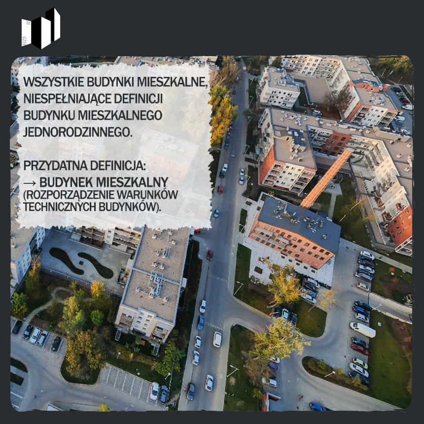 PLAN ZABUDOWY - TEREN ZABUDOWY MIESZKANIOWEJ WIELORODZINNEJ - Z LOTU PTAKA