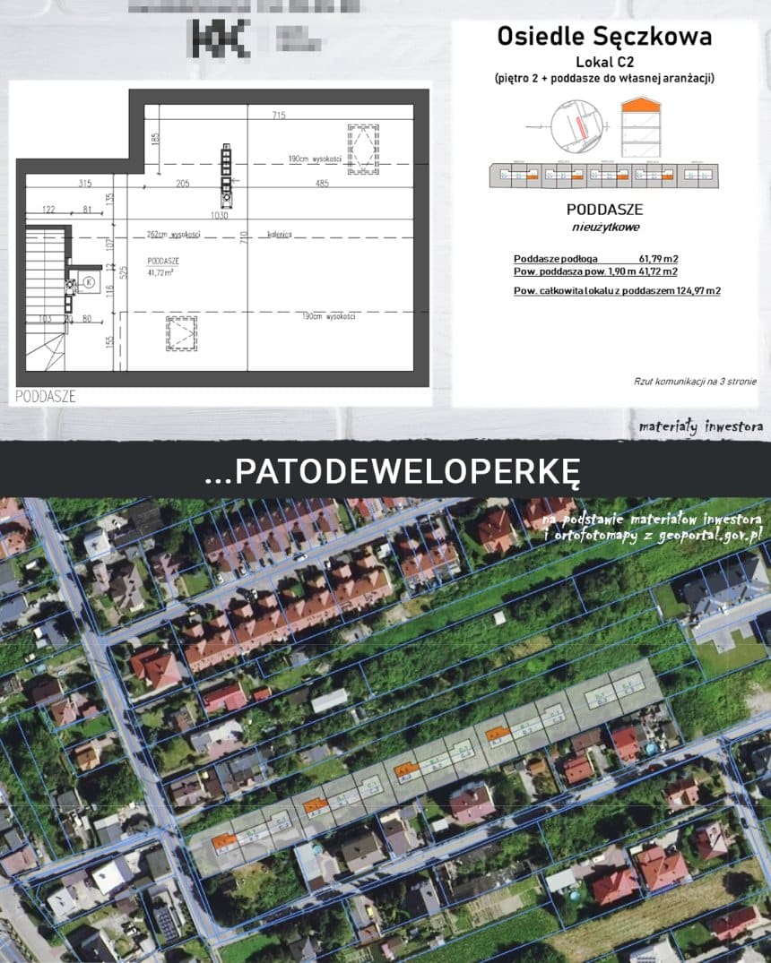 PLAN ZABUDOWY - Szeregówka Dwulokalowa Plus 3