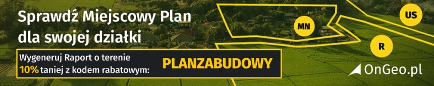Baner reklamowy - raport o mpzp OnGeo z kodem rabatowym PLANZABUDOWY