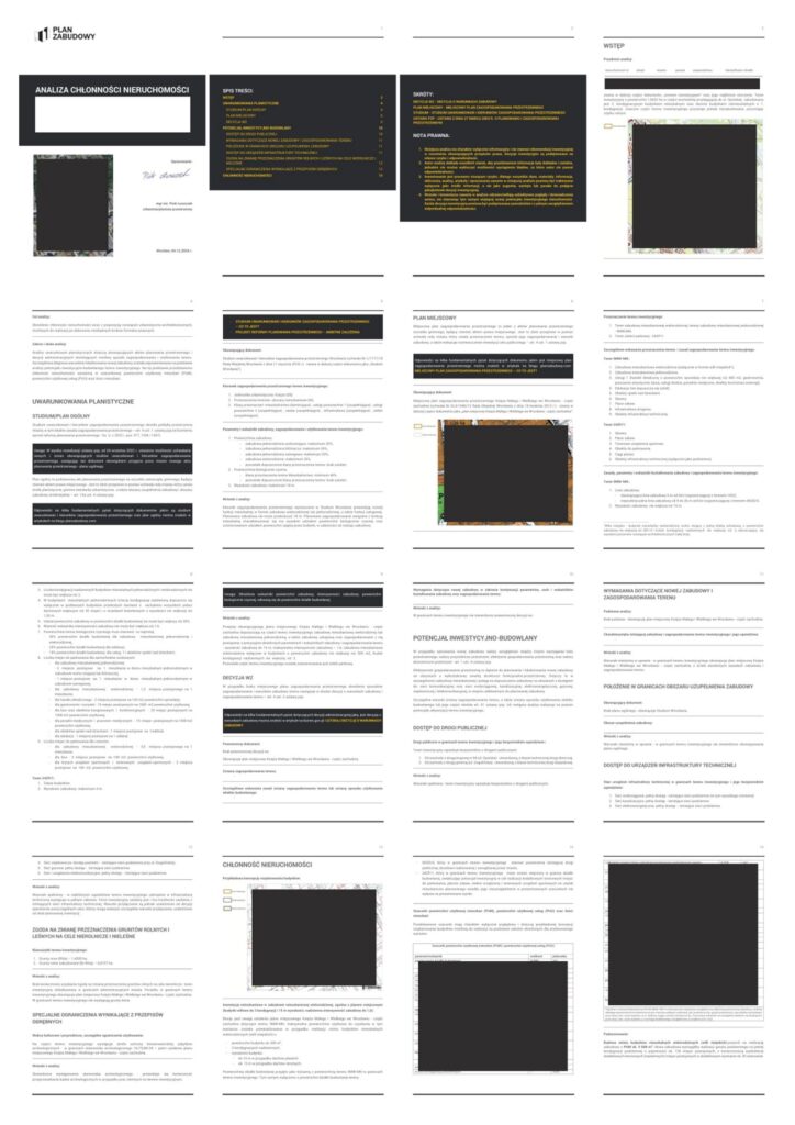 Grafika przedstawia analizę chłonności nieruchomości (miasto Wrocław)